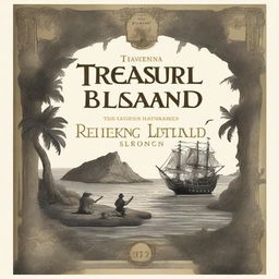 Create a book cover for 'Treasure Island' by Robert Louis Stevenson