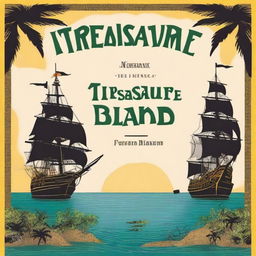 A cover for the book 'Treasure Island' by Robert Louis Stevenson