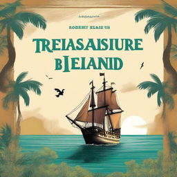 A cover for the book 'Treasure Island' by Robert Louis Stevenson