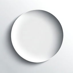 A simple, elegant circular design with smooth edges and a clean, minimalist look