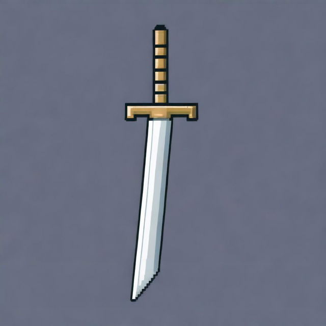 Create a detailed pixel art of a sword