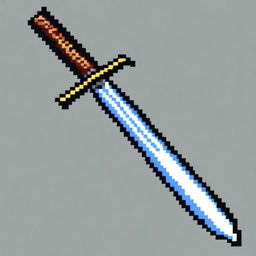 Create a detailed pixel art of a sword