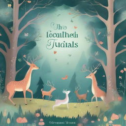 A beautifully illustrated book cover featuring an enchanted forest with magical creatures