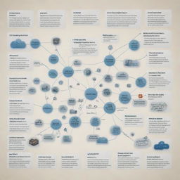 A mental map in Spanish that describes the life cycle phases of artifacts created by the electronics industry. This includes creation, usage, and disposal phases, with connected subtopics detailing each phase.