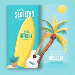 Create a light blue modern romance book cover with the title 'Los secretos de la arena'