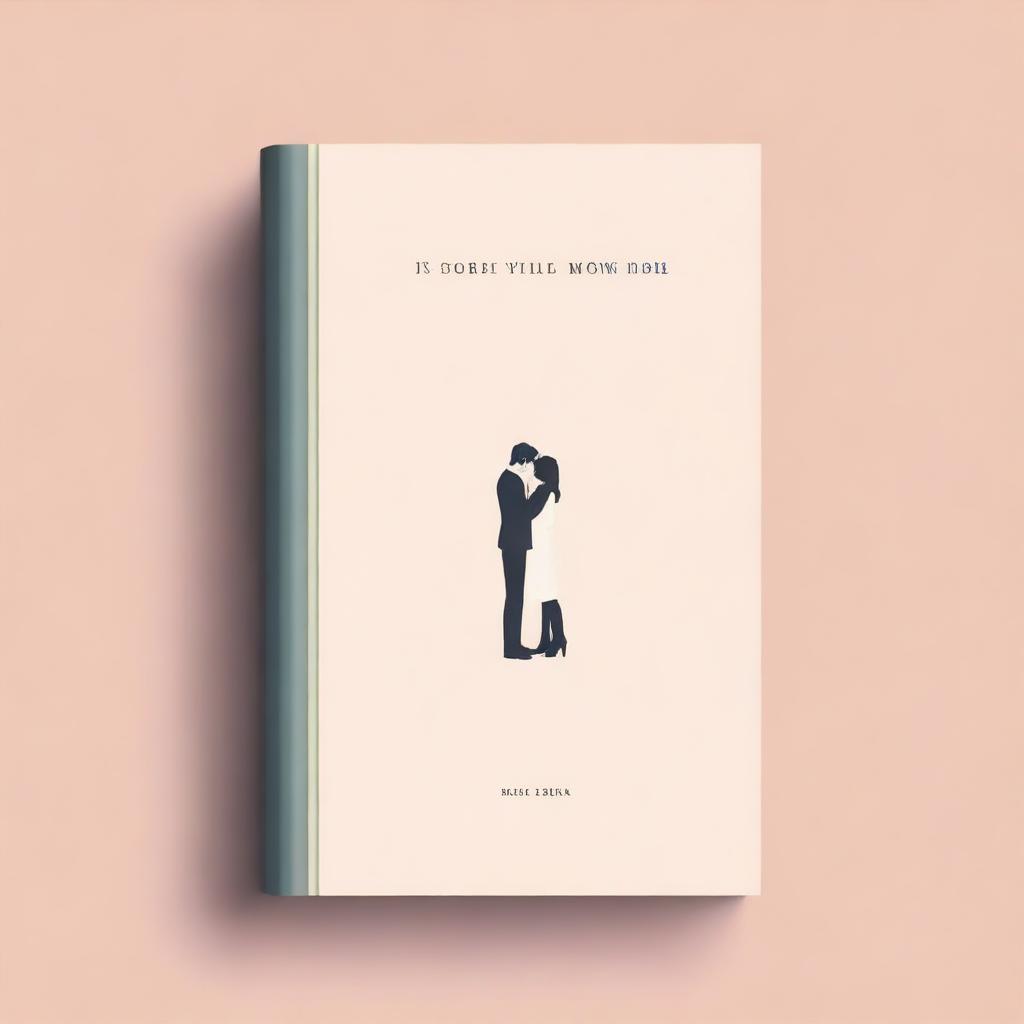 Create a minimalist book cover for a romance novel where two childhood friends secretly love each other but never confess