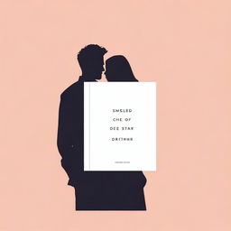 Create a minimalist book cover for a romance novel where two childhood friends secretly love each other but never confess