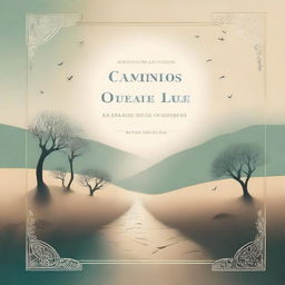 A book cover for a poetry book titled in Spanish: 'Caminos del alma: Poemas de luz y oscuridad'