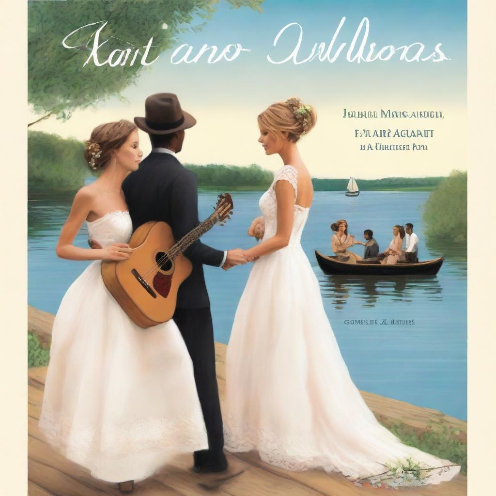 Book cover featuring the back of a musician playing guitar at a wedding