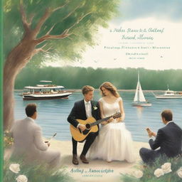 Book cover featuring the back of a musician playing guitar at a wedding