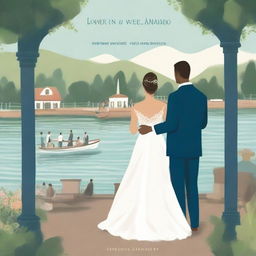 A book cover illustration featuring the back of a musician playing guitar at a wedding