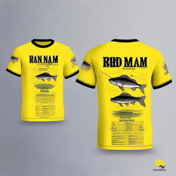 Design a fishing shirt with the text 'UPPD BANJARMASIN II' on the front