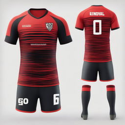 A detailed and vibrant image of a futsal jersey, showcasing dynamic and modern design elements