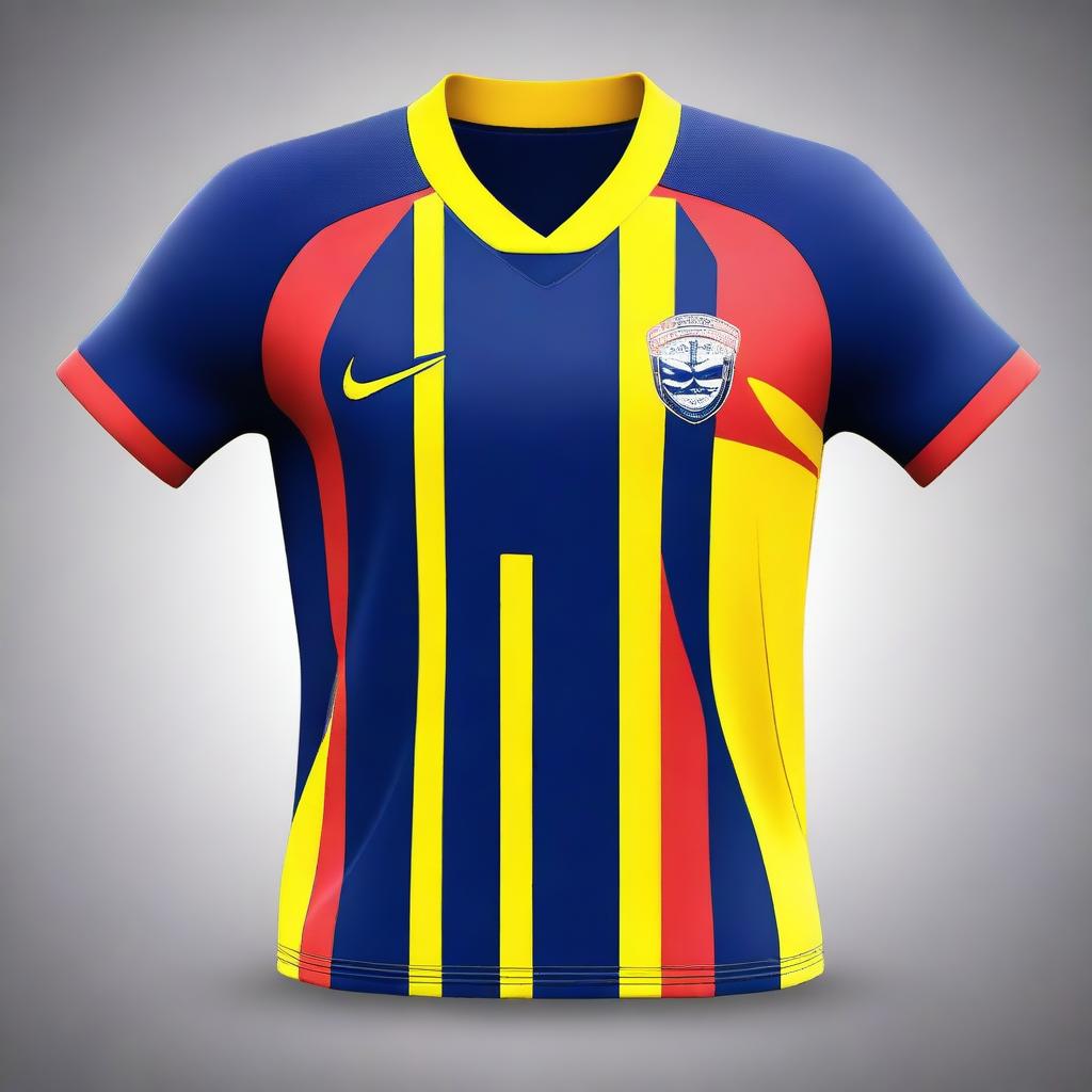 A high-quality image of a futsal jersey, showcasing its design and details