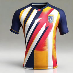 A high-quality image of a futsal jersey, showcasing its design and details