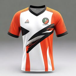 A high-quality image of a futsal jersey, showcasing its design and details