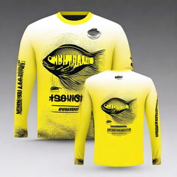 Design a long-sleeve fishing shirt with the text 'UPPD BANJARMASIN II' on the front