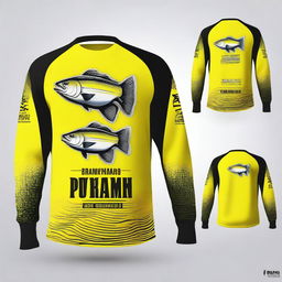 Design a long-sleeve fishing shirt with the text 'UPPD BANJARMASIN II' on the front