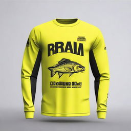 Design a long-sleeve fishing shirt with the text 'UPPD BANJARMASIN II' on the front