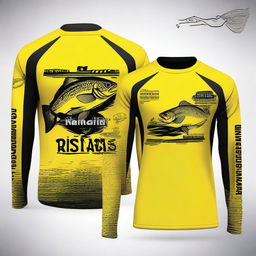 Design a long-sleeve fishing shirt with the text 'UPPD BANJARMASIN II' on the front