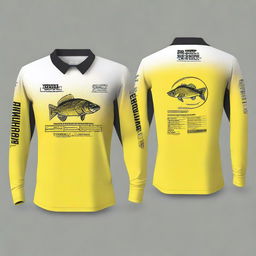 Design a long-sleeve fishing shirt with the text 'UPPD BANJARMASIN II' on the front