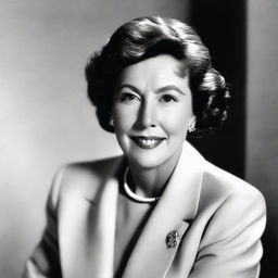 A beautiful and elegant portrait of Elizabeth Arden, showcasing her iconic style and grace