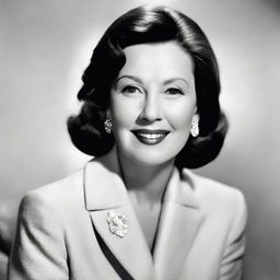 A beautiful and elegant portrait of Elizabeth Arden, showcasing her iconic style and grace