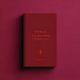 A dark red book cover with the title 'Final Answer to the Existence of GOD'