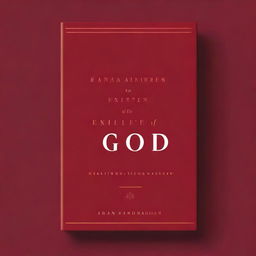 A dark red book cover with the title 'Final Answer to the Existence of GOD'