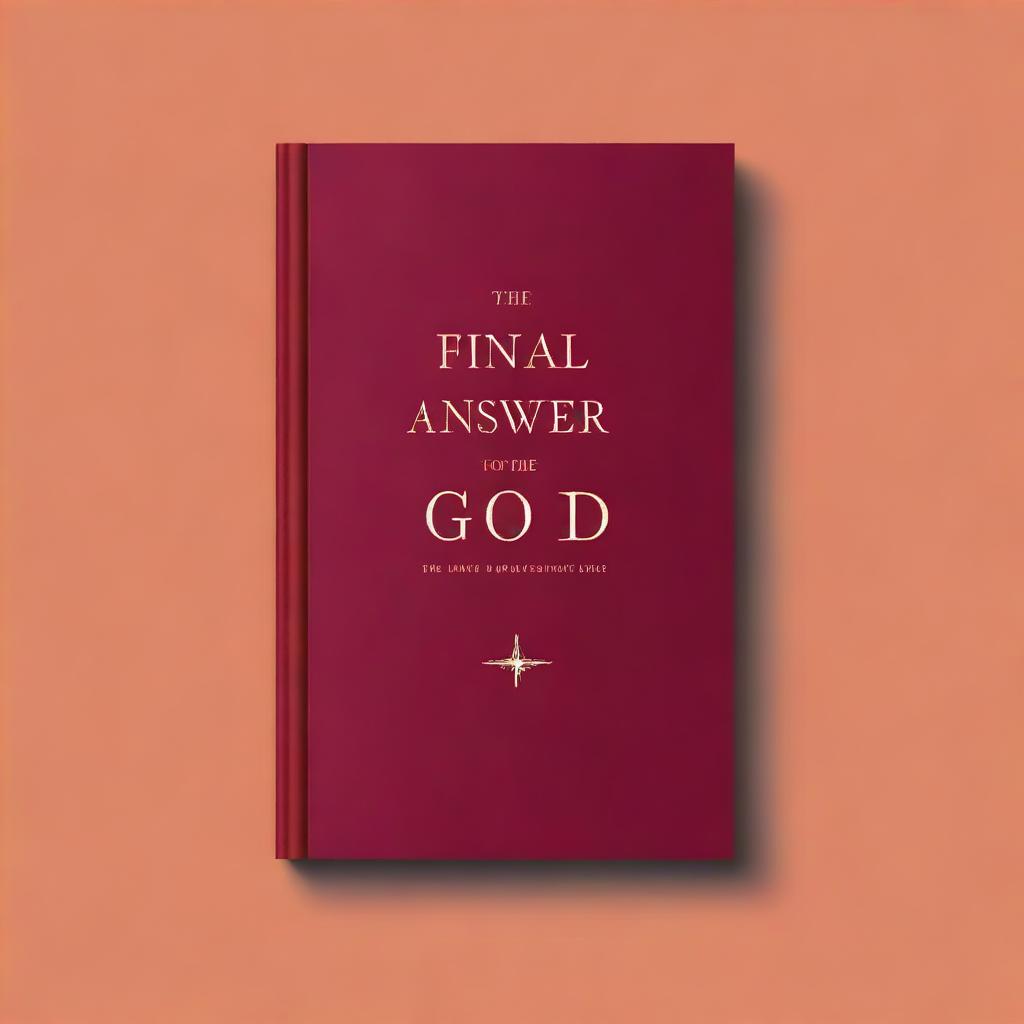 A dark red book cover with the title 'Final Answer to the Existence of GOD'