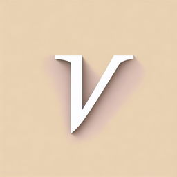 The letter 'V' in a bold and elegant font style, centered on a plain background