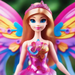 A highly detailed and beautifully crafted Barbie doll of Bloom from Winx Club in her Enchantix form