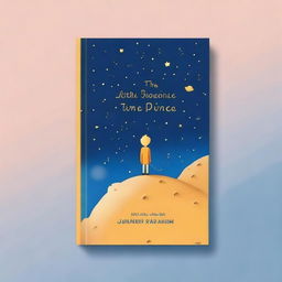 A modern book cover for 'The Little Prince' featuring a minimalist design