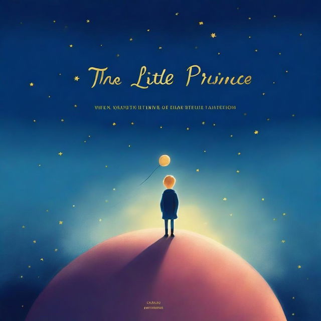 A modern book cover for 'The Little Prince' featuring a minimalist design