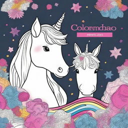 Capa de um livro de colorir intitulado 'Colorindo com a Bia'