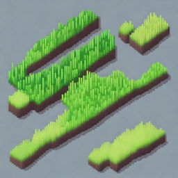 Create a 2D pixel art depiction of grass viewed from the sky