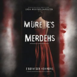 A captivating book cover depicting a dark and eerie high school setting with a blood-stained prom dress hanging on a locker