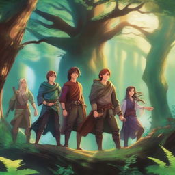 Six friends embarking on a fantasy adventure to find the Lost King's Chronicles