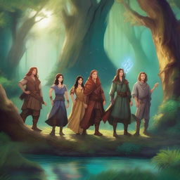 Six friends embarking on a fantasy adventure to find the Lost King's Chronicles