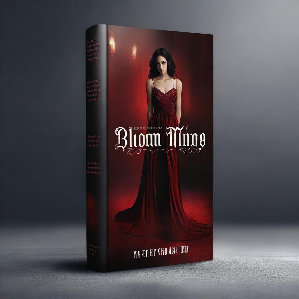 Create a book cover for a mystery novel titled 'Bloodstained Prom Night'