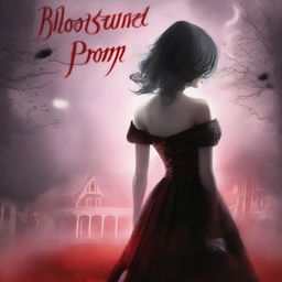 Create a book cover for a mystery novel titled 'Bloodstained Prom Night'