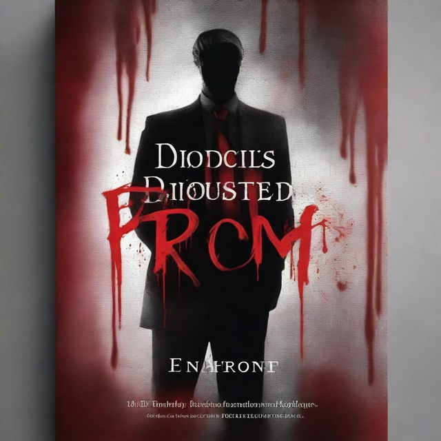 Create a book cover for a thriller novel titled 'A Bloodstained Prom'