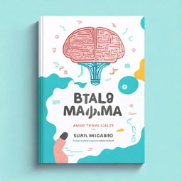 Design a cover for a daily planning book featuring a mental map, brain imagery, and elements representing a bright future