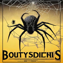 A movie poster titled 'Booty Spiders' in English