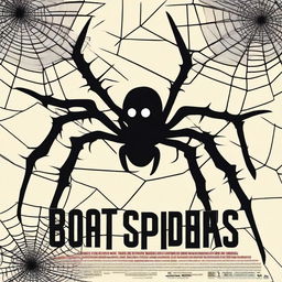 A movie poster titled 'Booty Spiders' in English