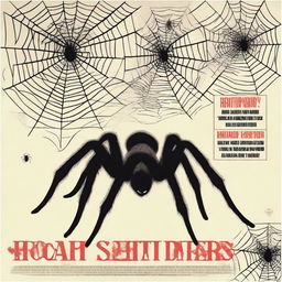 A movie poster titled 'Booty Spiders' in English