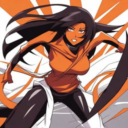 A detailed illustration of Yoruichi Shihouin from the anime Bleach