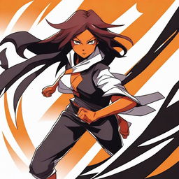 A detailed illustration of Yoruichi Shihouin from the anime Bleach