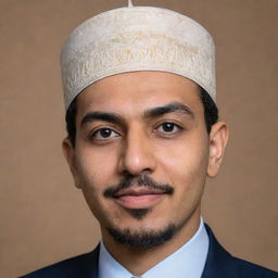 An autographed headshot of a dignified individual titled 'Muhammad Abdurruzain Akbar'.