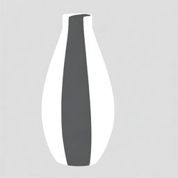 Illustration of a large, elongated white vase viewed from above